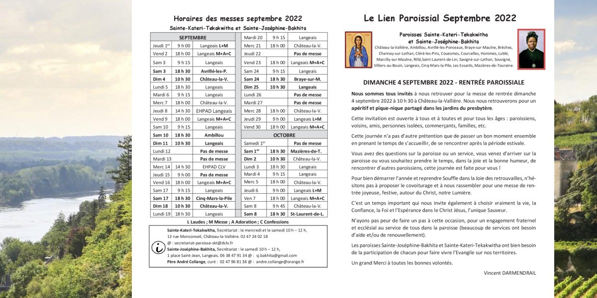 Le lien paroissial - septembre 2022