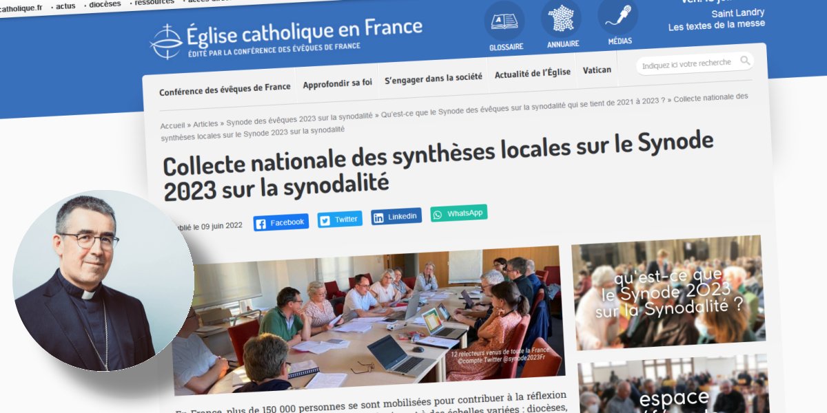 Collecte nationale des synthèses locales sur le Synode 2023 sur la synodalité
